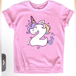 NWT 2yo Pink Unicorn Birthday Shirt for Kids